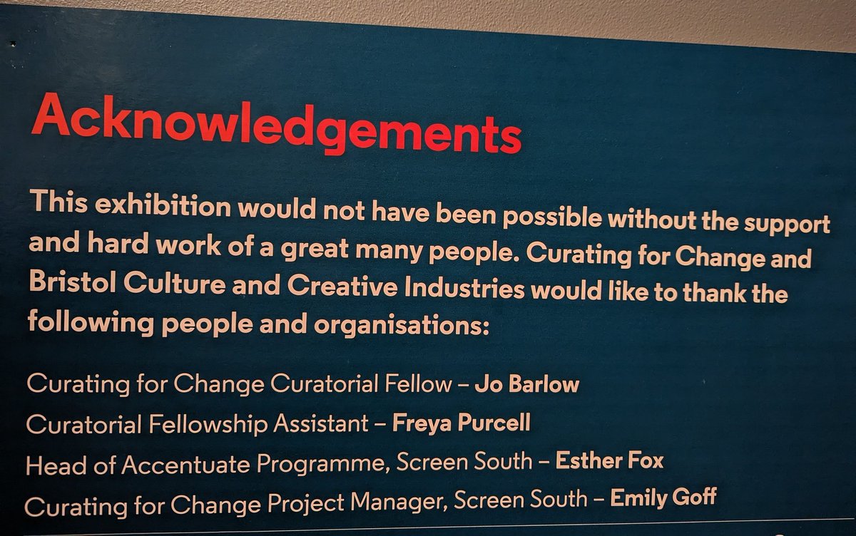 A proud moment for @HistoryofDesign  and for me as an MA cohort friend of Freya Purcell @FolderolFreya , here duly acknowledged for her ace curatorial work in this great exhibition! #dishist @bristolmuseum @Curating4Change