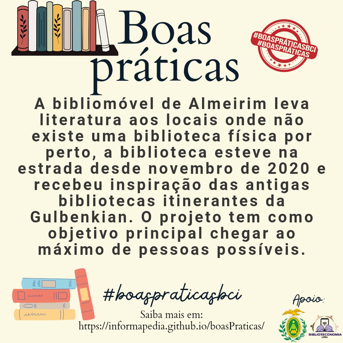 BoasPraticasBCI's tweet photo. Bibliotecas móveis continuam sendo um ótimo meio de levar acesso à leitura e livros 📕♥️

#boaspraticas #boaspraticasbci #leitura #literatura #livro #biblioteca #bibliotecamovel #boaspraticasbm #ufmg #ufrn #almeirin #pará https://t.co/MnL6b9gOR0