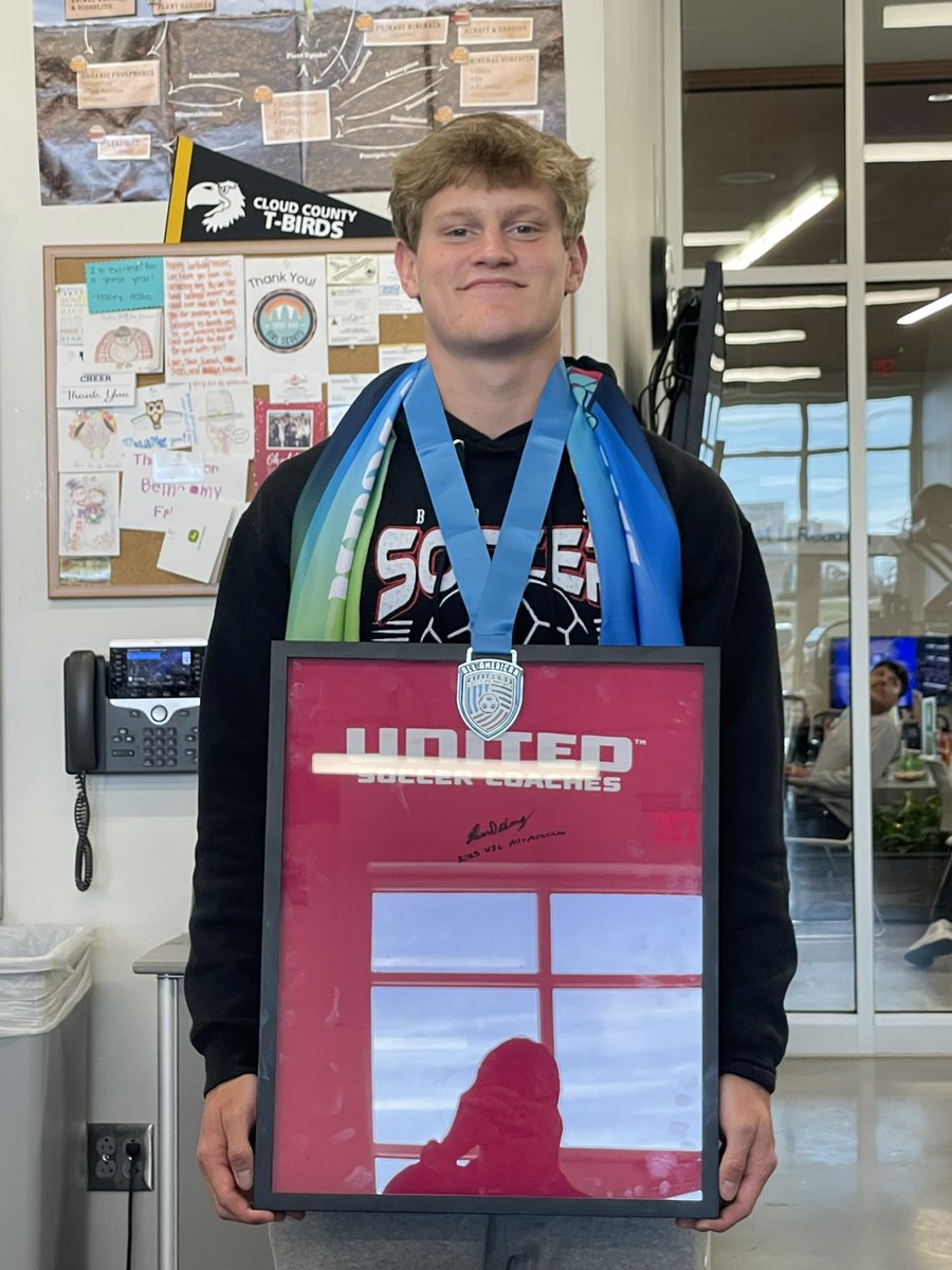 Mail day for our guy <a href="/sam_delong23/">Sam DeLong</a> Sam becomes the 4th First team <a href="/UnitedCoaches/">United Soccer Coaches</a> All American in OW soccer history. Joining Gage Daniels, Elyes Ellouz, and Jony Munoz.