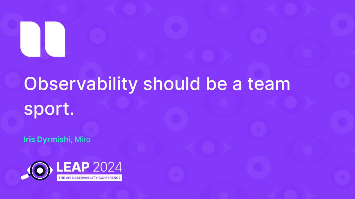 tyk_io's tweet image. A great insight from Iris Dyrmishi (Miro) from her session on improving your telemetry data for better observability at #LEAP2024.🚀

You can still join us LIVE – hubs.la/Q02mKtK90

#APIObservability #PlatformTeams #APIObservabilityConference #TechConference #OpenTelemetry