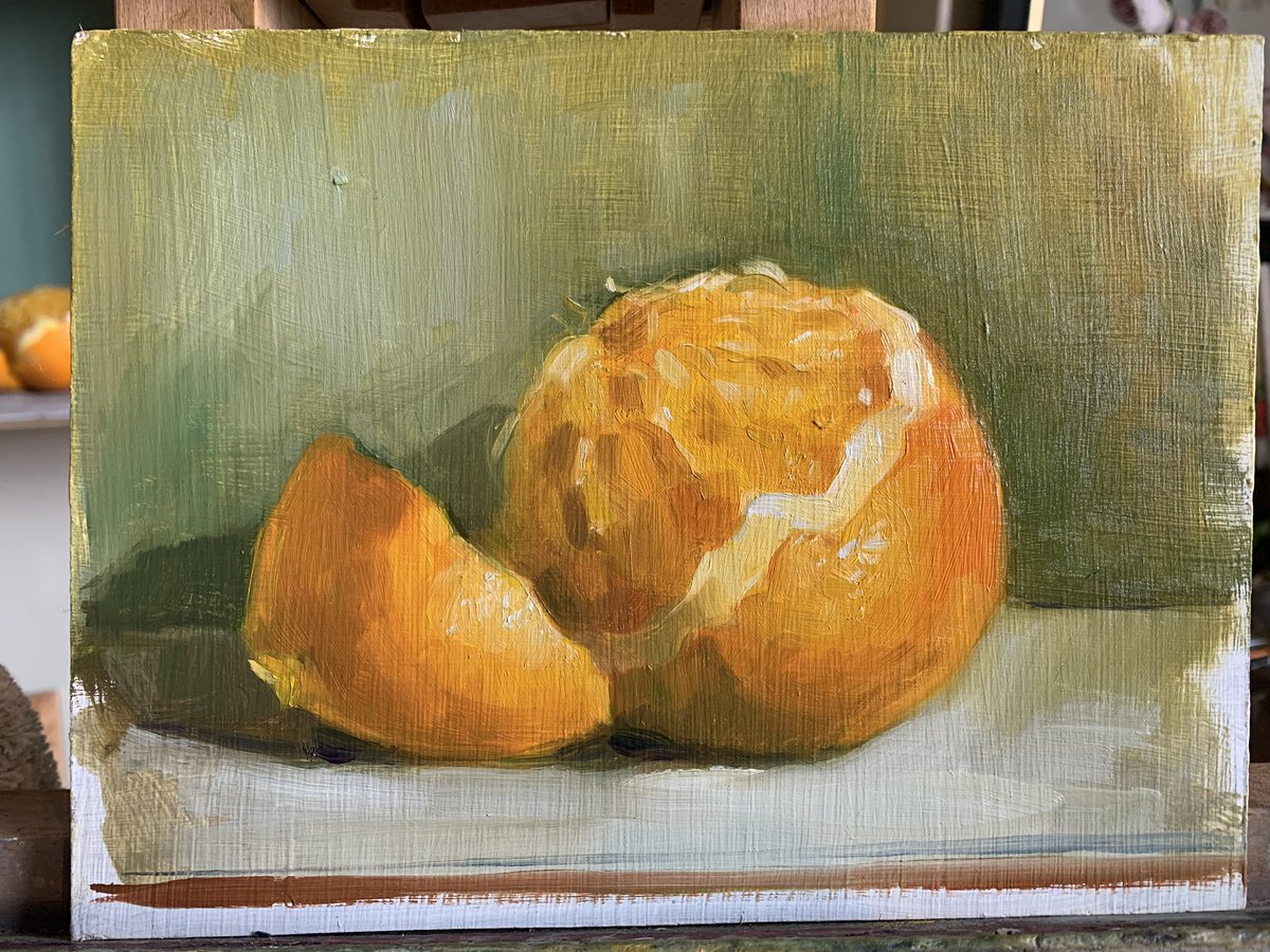 Very quick demonstration on how to paint an orange. Not totally happy but it’s close enough. #art #artlessons #painting #paintinglessons #suffolkschoolofpainting #suffolk #suffolkart #paintsuffolk @aldeburghstudiotrail #stilllife