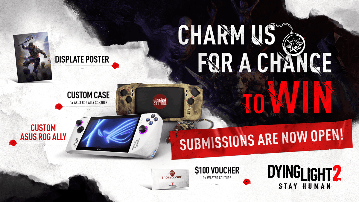 DyingLightGame's tweet photo. Submissions for the Charm Us contest are now open. Send in your ideas and perhaps one of your suggestions will make its final appearance in the game. Time is ticking, Pilgrims! 

Submit your idea by March 12 4PM CET: https://t.co/to6dDmvSBM

🔗 Rules: https://t.co/9rBKwTdqUf https://t.co/QptEZTS61o