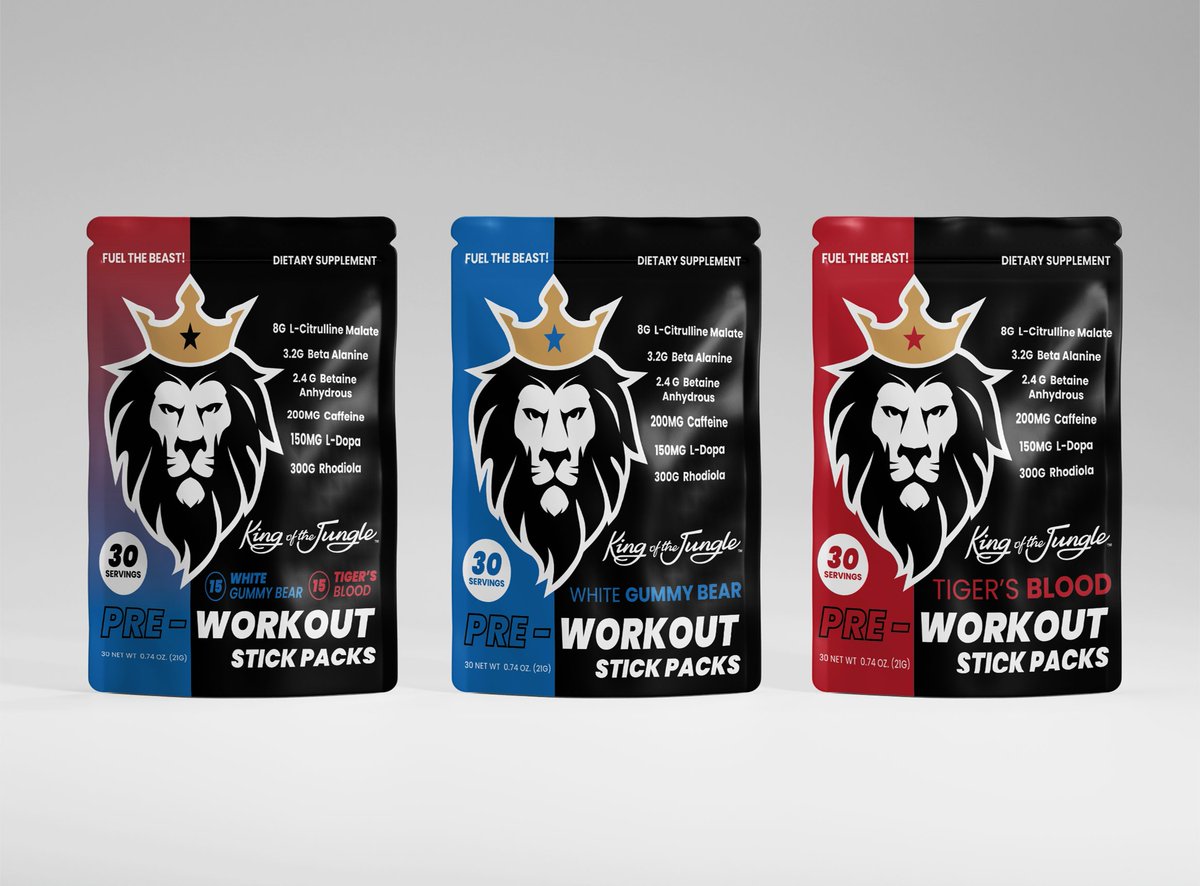 🔥 Coming soon... Fuel your fitness on the go with our power-packed pre-workout stick packs! Just tear, mix, conquer. 🦁💪 #FuelTheBeast #OnTheGo #KingoftheJungle #Preworkout #stickpacks