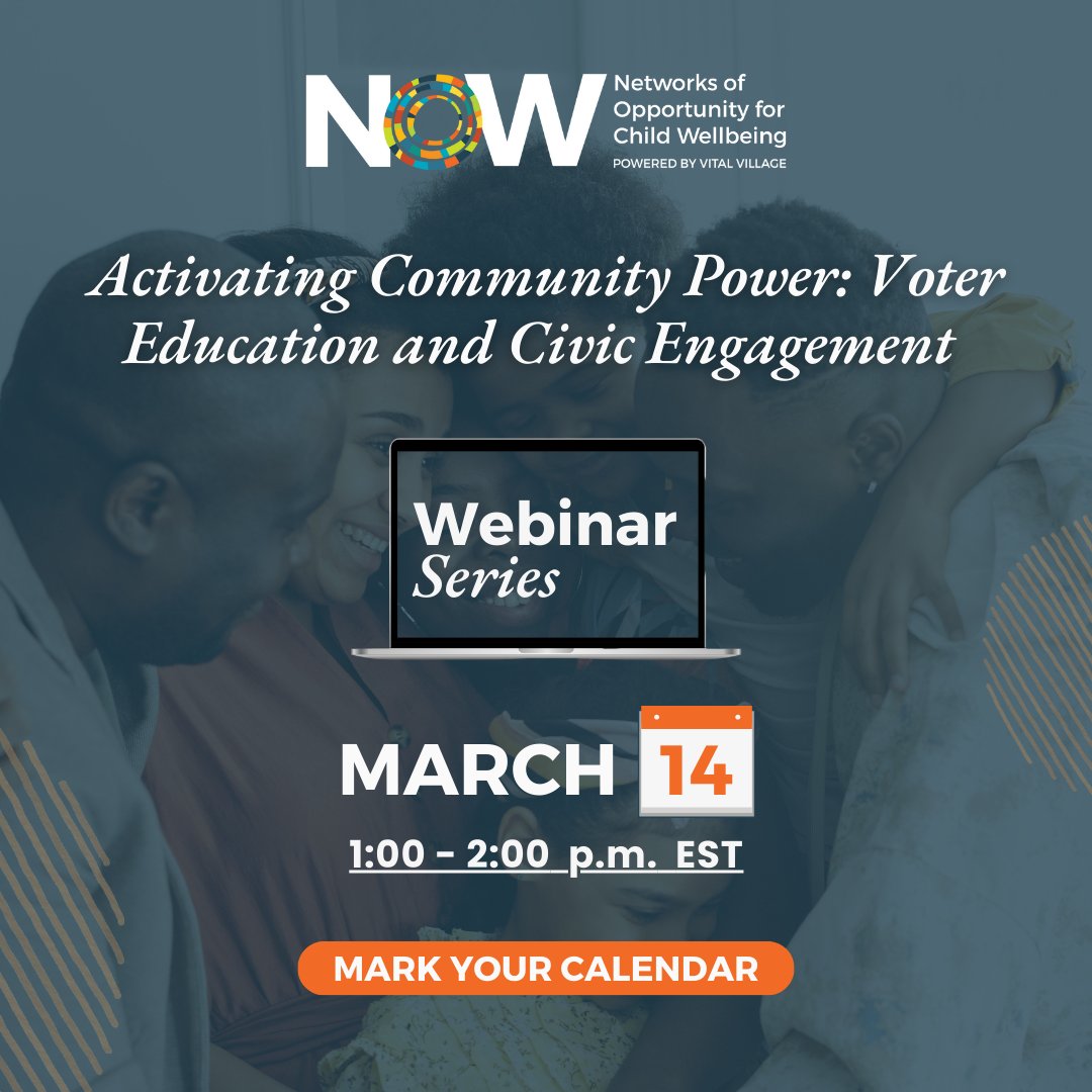 The NOW Webinar Series returns March 14th! We'll hear from community leaders and champions who are activating and building community power through civic engagement, voter education, and other community-led advocacy efforts. Register today: cutt.ly/NOWWebinarMarc…