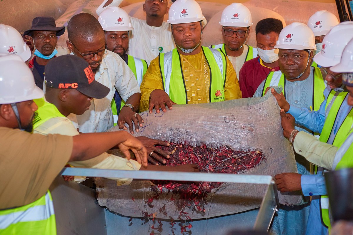 InvestJigawa's tweet image. OFFICIAL COMMISSIONING AND LAUNCH OF COMTTRAJIGAWA A PUBLIC-PRIVATE PARTNERSHIP WITH THE GOVERNMENT OF JIGAWA STATE AND COMTTRAEX NIG. LTD
His Excellency, Governor Mallam Umar Namadi FCA, officially launched Comttra Jigawa, a cutting-edge hibiscus cleaning and 
(1/8)