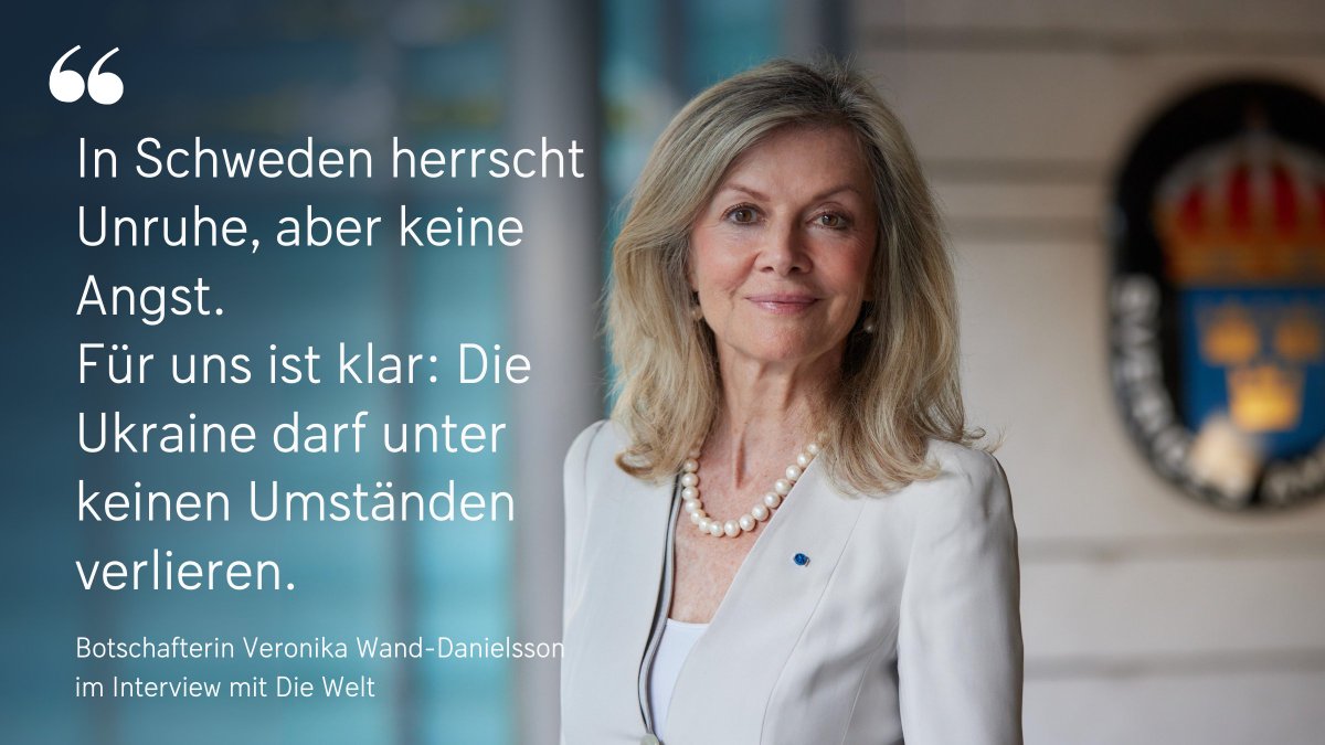 Im Interview mit der <a href="/welt/">WELT</a> spricht Botschafterin Veronika Wand-Danielsson <a href="/AmbVWD/">Amb Veronika Wand-Danielsson</a> über die schwedische Zeitenwende, die unser Land in die Nato führte. 

Warum steuerte Schweden schneller um als Deutschland? 
➡️Das Gespräch mit <a href="/Jens_Wiegmann/">Jens Wiegmann</a> zum Nachlesen: welt.de/politik/auslan…
