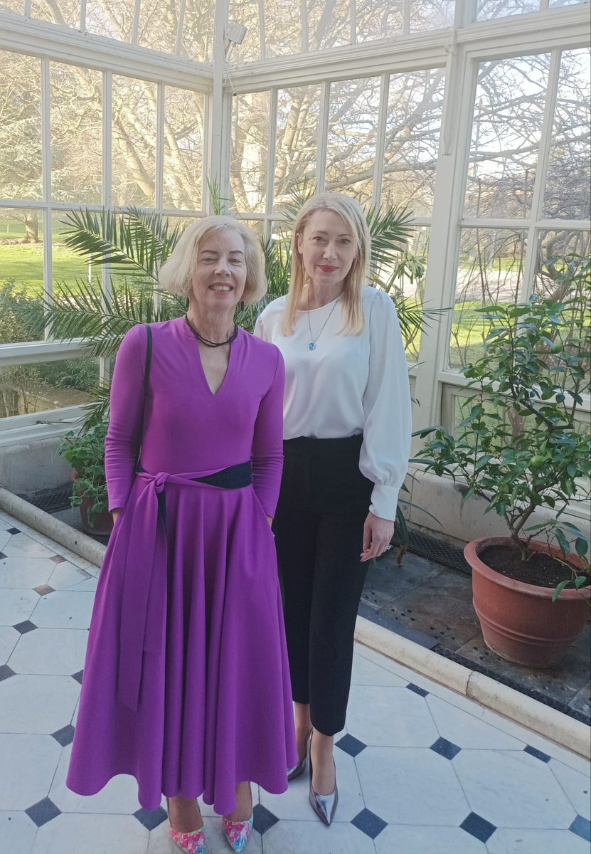 Our CEO @avrilbdaly pictured with Ms Emer Cooke Executive Director of @EMA who were both speakers at The Future of #RareDisease Policy today in #Dublin #RareDiseaseDay2024