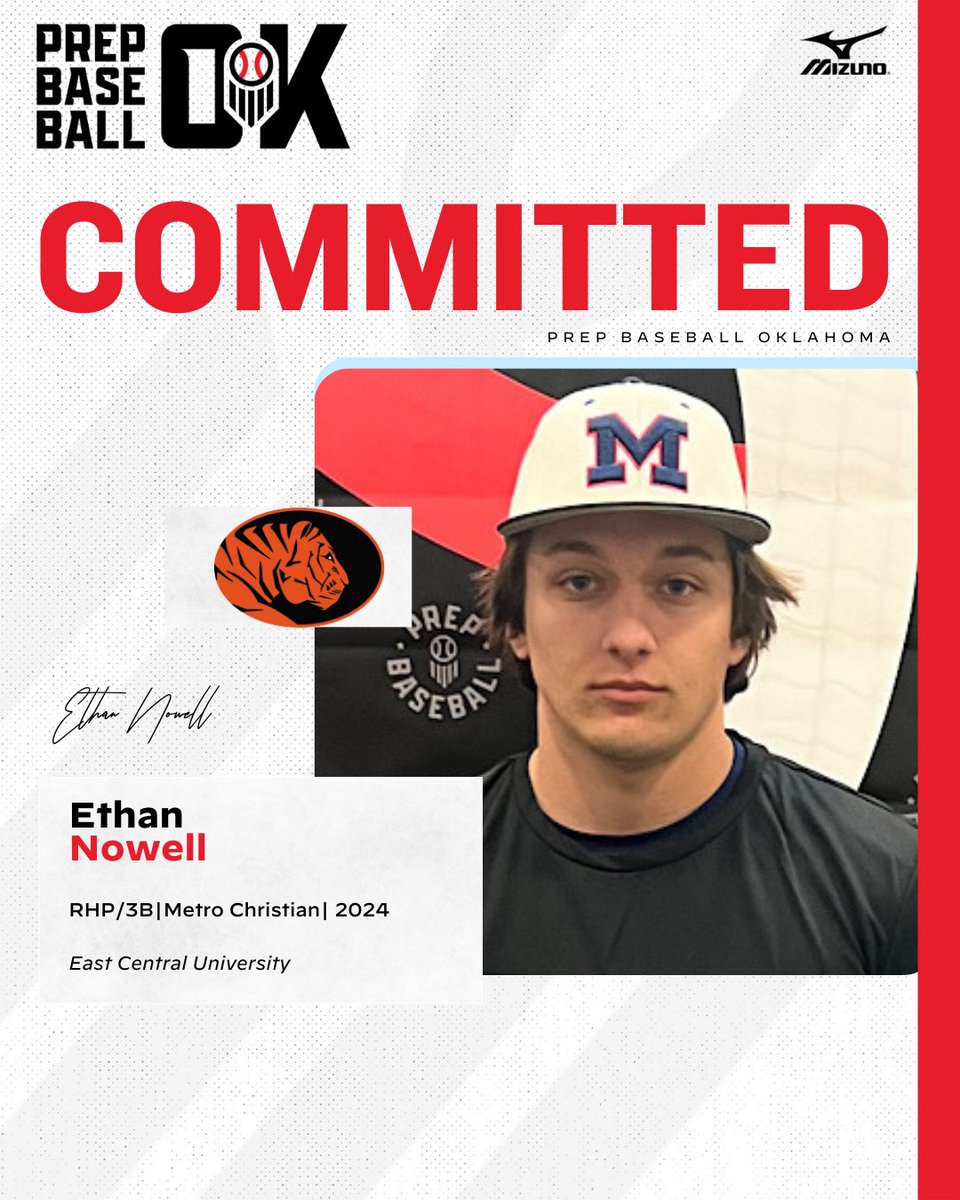 RHP/3B Ethan Nowell (Metro Christian, 2024) commits to East Central University 

<a href="/metrocabaseball/">Metro Baseball</a>
<a href="/ecutigersbsb/">ECU Baseball</a>

👤PROFILE: loom.ly/CLMgC1o