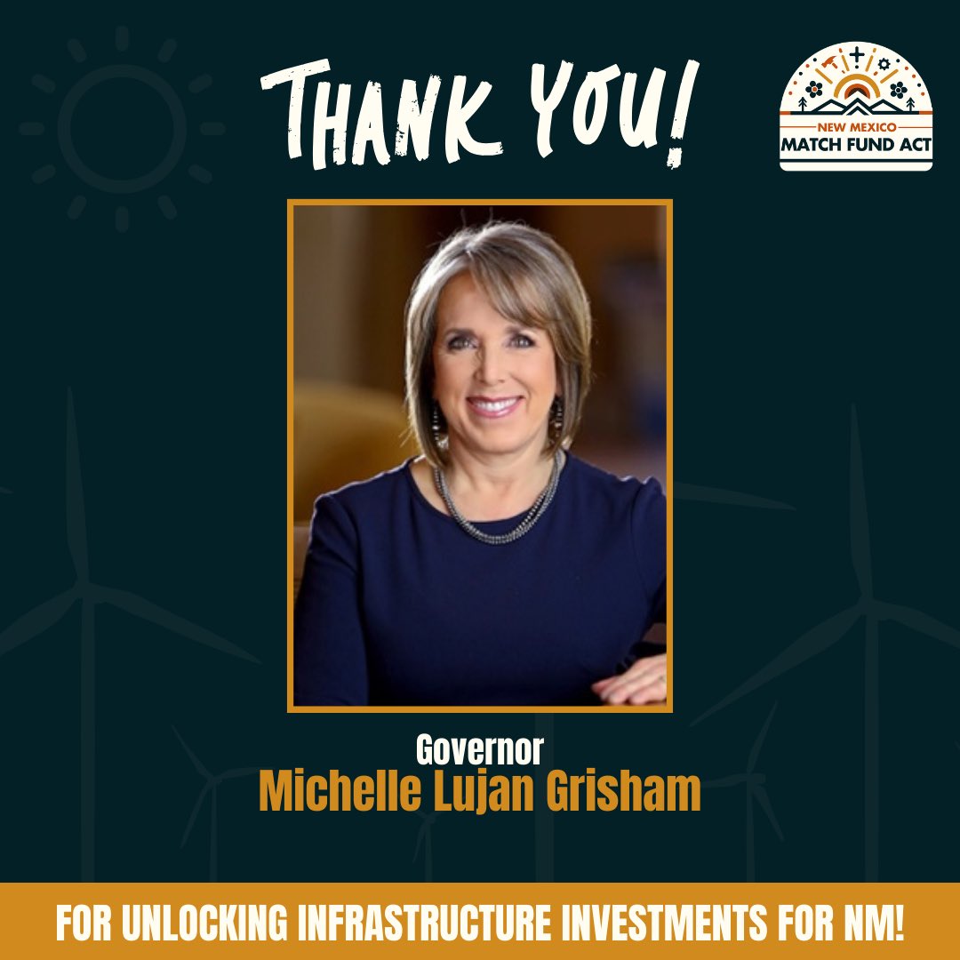 Thank you @GovMLG for signing HB177 to create the #NMMatchFund that will bring more federal dollars to New Mexico and increase critical clean energy projects that will help build healthy communities for our children! #NMLeg #CleanAir4Kids @CleanAirMoms