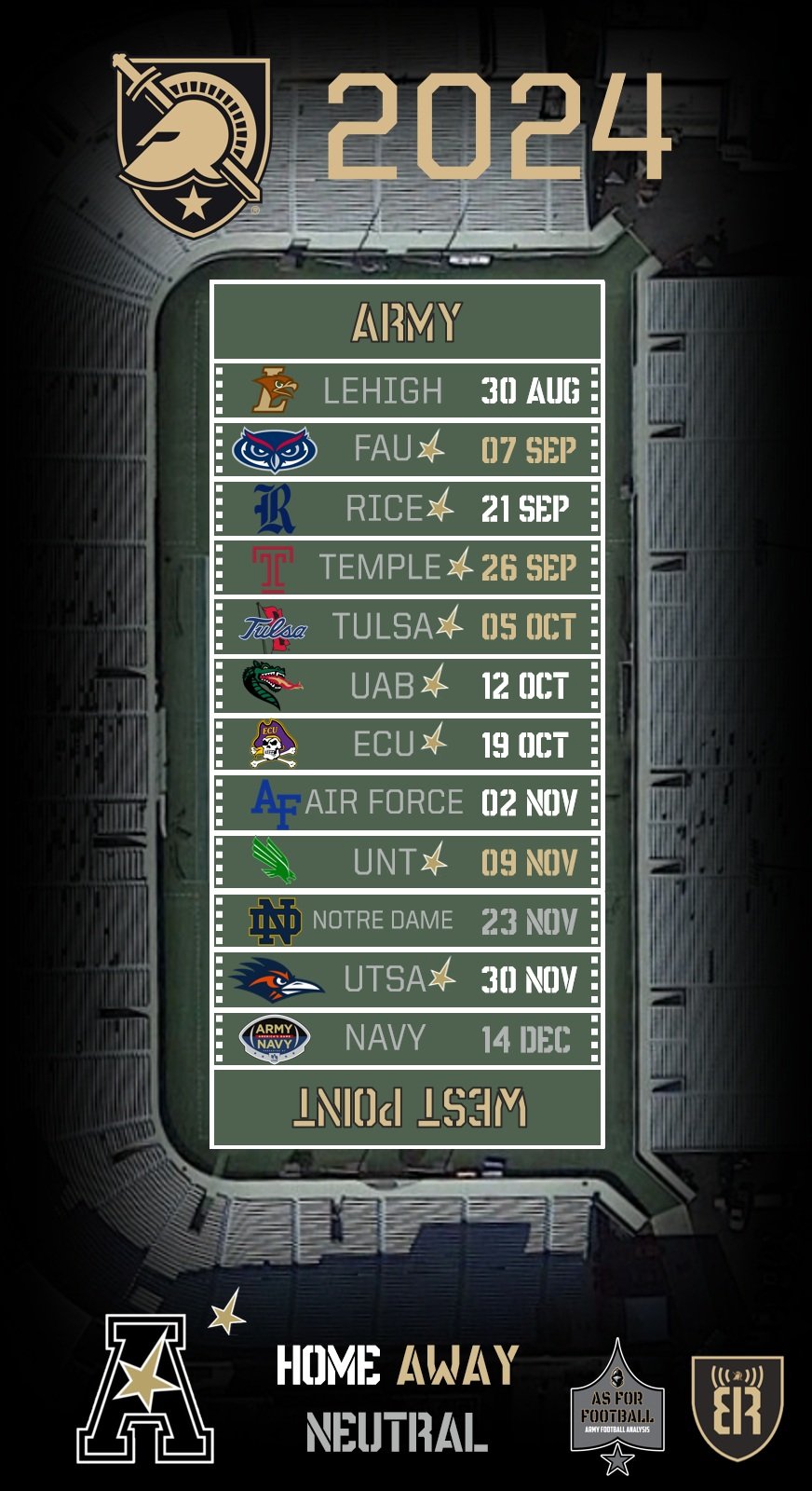 Army football schedule discount
