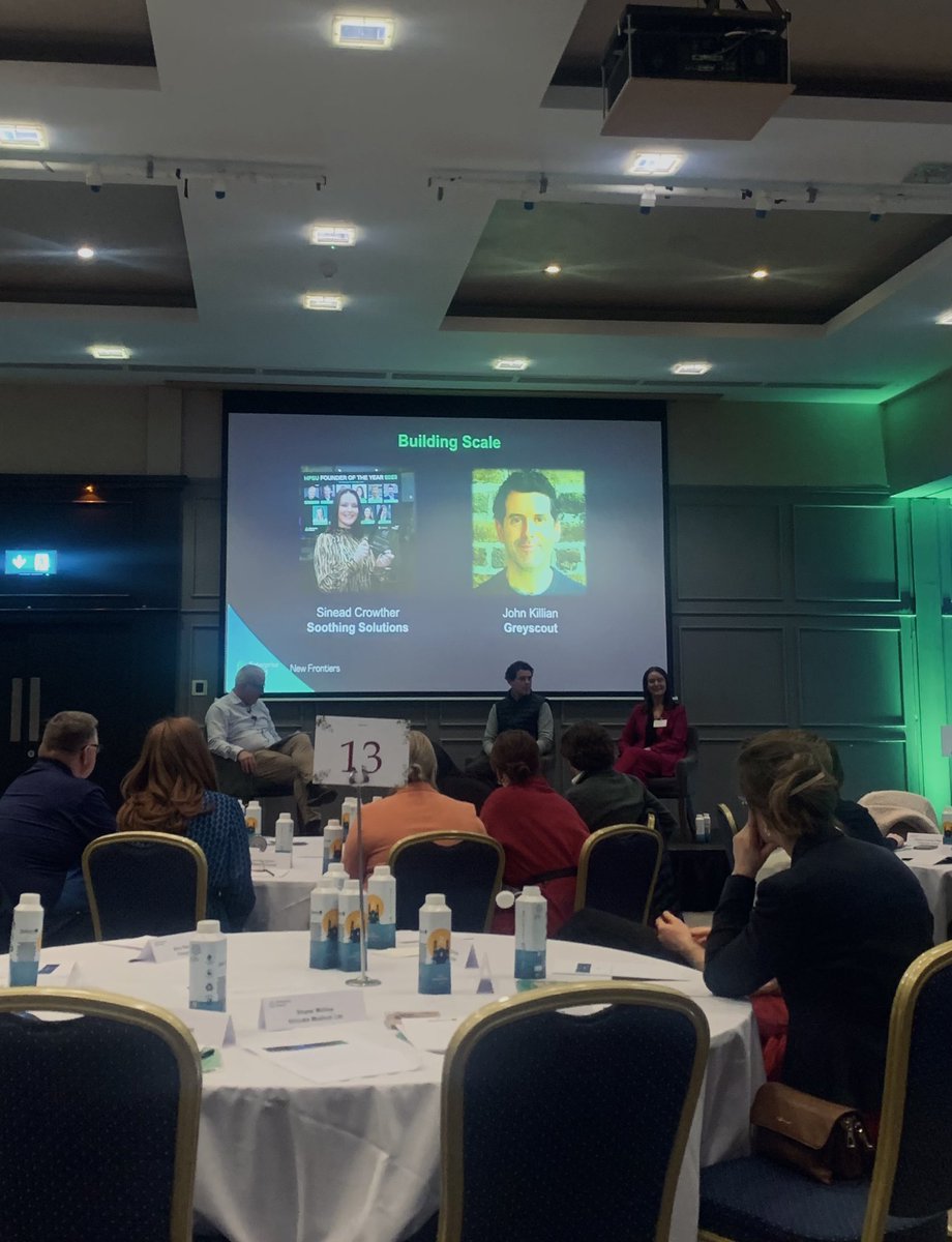 So interesting hearing Sinéad Crowther of Soothing Solutions talk about the “healthy obsession” of building a company on a great panel alongside @NDRC_hq alum John Killian from @TeamGreyScout

Kudos to the whole @EI_NewFrontiers team for a great meetup