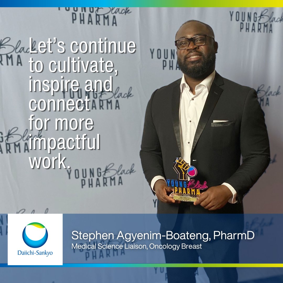 Leading programs at @DaiichiSankyoUS aimed at impacting diverse communities, Stephen Agyenim-Boateng, Medical Science Liaison, Oncology believes “by showing up, we can achieve change in our communities.” #DSProud #BlackHistoryMonth #YBP