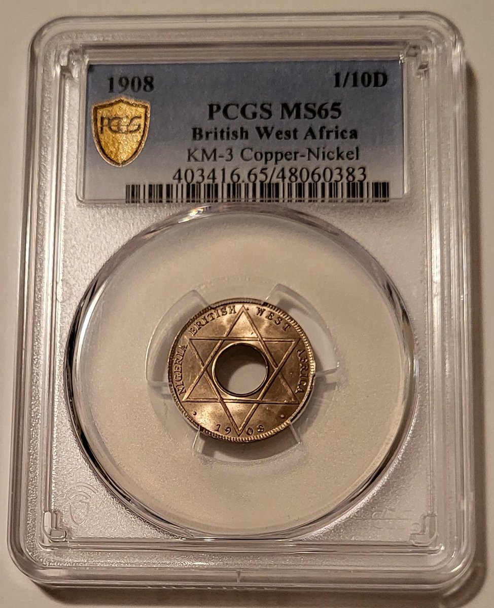 TNumismatics's tweet image. **Coin of the Day**
British West Africa Edward VII 1909 1/10 Penny KM-3 MS65 PCGS

Always FREE Domestic Shipping! talosnumismatics.com

#coins #coincollecting #PCGS #pcgscoins #pcgscoin #africancoins #gradedcoins #certifiedcoins