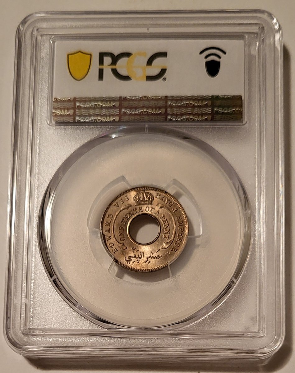 TNumismatics's tweet image. **Coin of the Day**
British West Africa Edward VII 1909 1/10 Penny KM-3 MS65 PCGS

Always FREE Domestic Shipping! talosnumismatics.com

#coins #coincollecting #PCGS #pcgscoins #pcgscoin #africancoins #gradedcoins #certifiedcoins