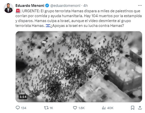 Luego de lo ocurrido en gaza y la masacre cometida por Israel, va siendo hora de hablar frente a frente con el "periodista" <a href="/eduardomenoni/">Eduardo Menoni</a> 
¿Apoyas a qué periodistas mediocres como Eduardito queden con 3 dientes menos?