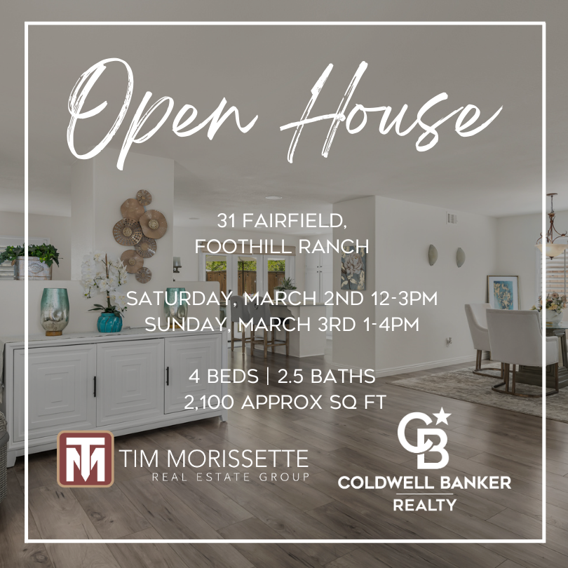 TimMorissette's tweet photo. OPEN HOUSE ~ 31 Fairfield, Foothill Ranch
Saturday 12-3pm, Sunday 1-4pm 

This is a fantastic opportunity to own a upgraded pool home in the hillside community of Foothill Ranch.

https://t.co/SerXCmpgNd 

#OrangeCounty #ColdwellBanker #MrFoothillRanch #timmorissette https://t.co/FQ20ooQfDx