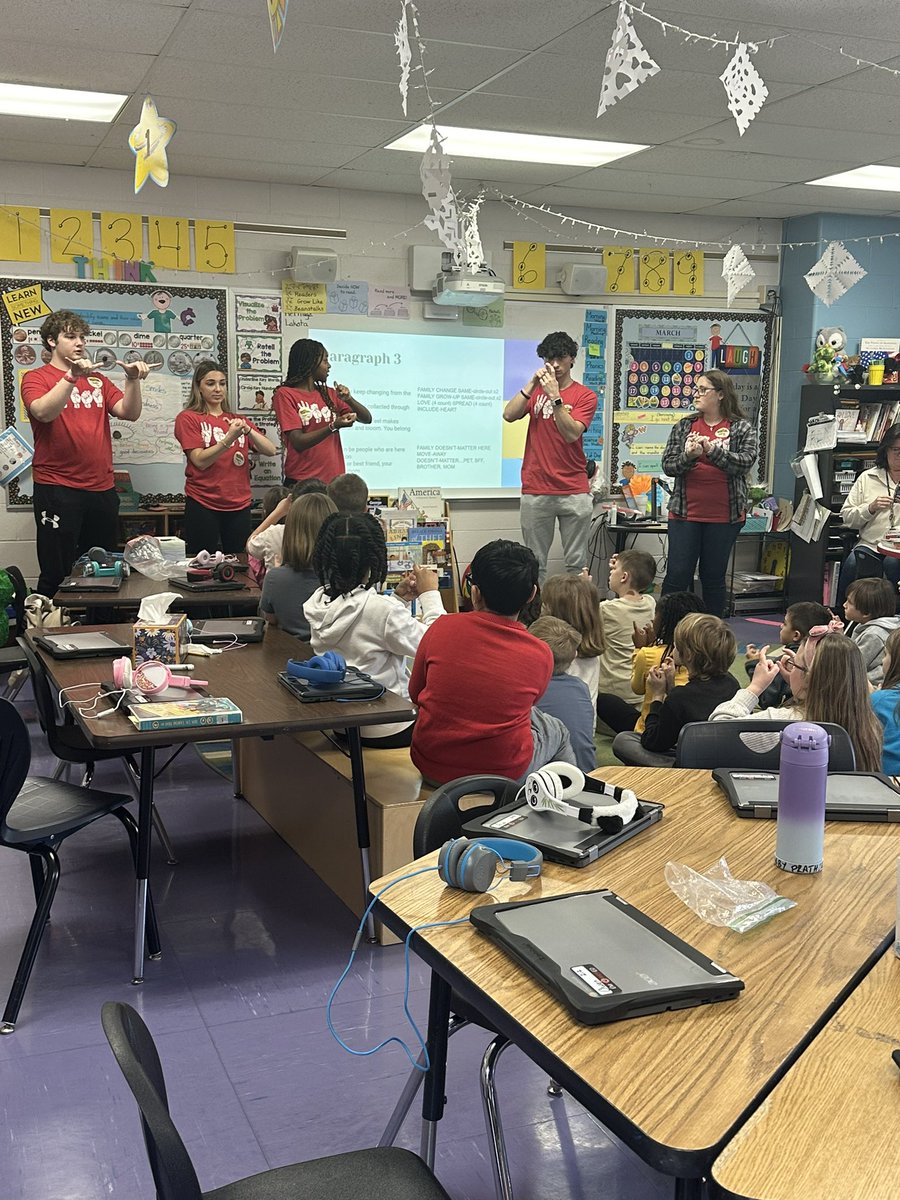 Thank you <a href="/LakotaCARES/">Lakota CARES</a> &amp; <a href="/HeritageECS/">Heritage Early Childhood School</a> for giving our ASL IV superstars the opportunity to sign The Heart Family <a href="/slumberkins/">Slumberkins</a> song with you! 🤟🏼❤️ <a href="/jhaynes_coach/">Jenny Haynes</a> <a href="/CincyASLJess/">Jessica Howell Frye</a> <a href="/FirebirdTweets/">FirebirdTweets</a> <a href="/LakotaDistrict/">LakotaLocalSchools</a> #HECSmagic #WEareLakota #whyWEsign