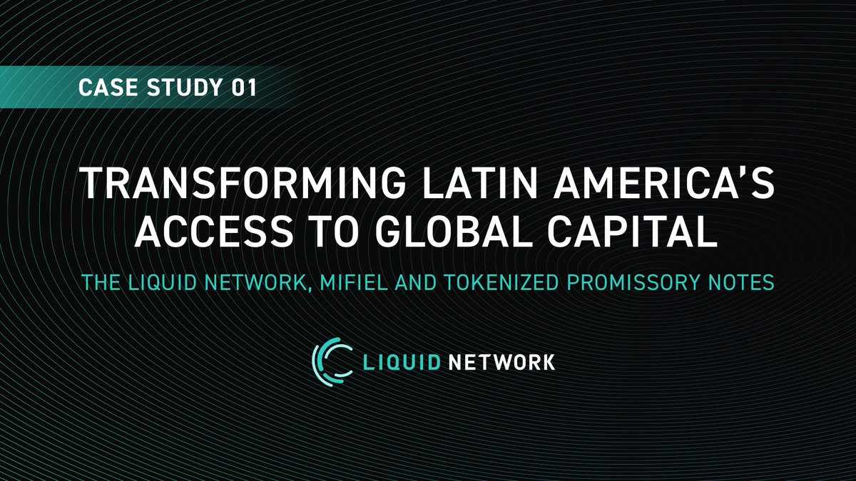 Mexican fintech pioneer @mifielfirma has helped 30 NBFIs issue tokenized promissory notes on Liquid valued in excess of USD $1 billion. Our first in a series of case studies highlighting efforts to address barriers to accessing global liquidity: blog.liquid.net/case-study-tra…