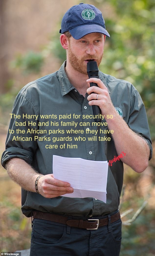 The Harry wants pd4 security so bad He &his family can move to the #Africanparks where they have #AfricanParks guards who will take care of him!  Non Royal title holding hazzy. The RF doesn’t want him. 
#HarryIsALiar #DukeAndDuchessOfHazard
#MeghanMarkleisaLiar #rachelmarkle