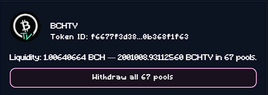 BitcoinCashTV's tweet photo. If you have your notifications turned on, you are getting this alpha news first!

I've just added 2 Million $BCHTV Tokens to the Cauldron DEX with 1 Bitcoin Cash in liquidity!

This is all just for fun, but let's see where this thing can go. Please give me distribution ideas. https://t.co/aycyVnRlrf