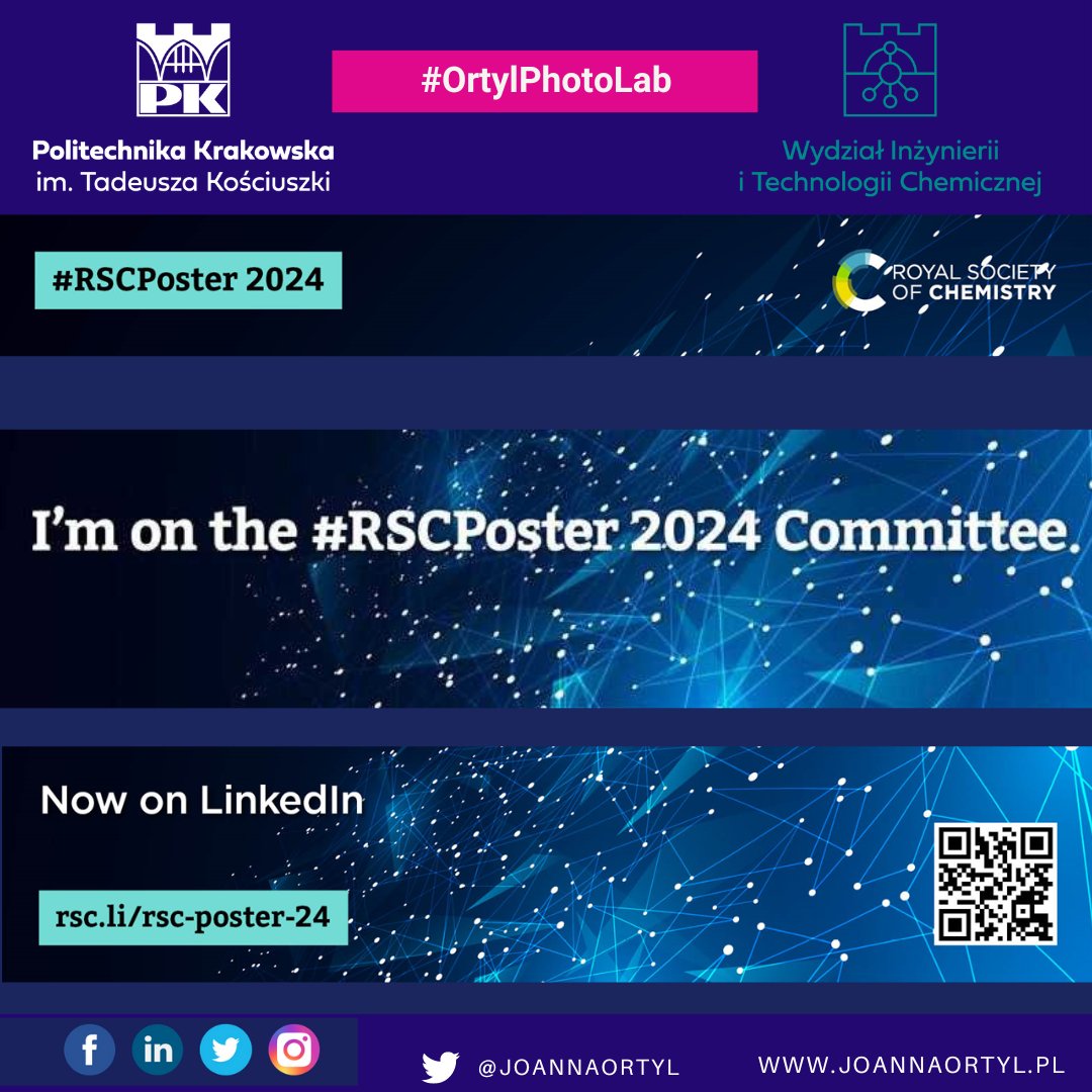 Joanna Ortyl (@joannaortyl) on Twitter photo ➡️The countdown to the #RSCPoster conference which will be held for the first time on the <a href="/LinkedIn/">LinkedIn</a> platform has already begun🚀‼️
➡️Just a few more days so don't forget to register 😄
➡️Additionally I would like to inform you that I am on the conference committee🌐
<a href="/RoySocChem/">Royal Society of Chemistry</a> ➡️The countdown to the #RSCPoster conference which will be held for the first time on the <a href="/LinkedIn/">LinkedIn</a> platform has already begun🚀‼️
➡️Just a few more days so don't forget to register 😄
➡️Additionally I would like to inform you that I am on the conference committee🌐
<a href="/RoySocChem/">Royal Society of Chemistry</a>