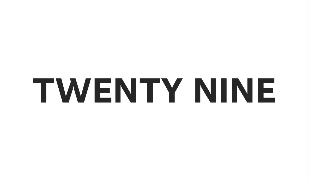 Writing the number TWENTY NINE takes exactly twenty nine straight lines