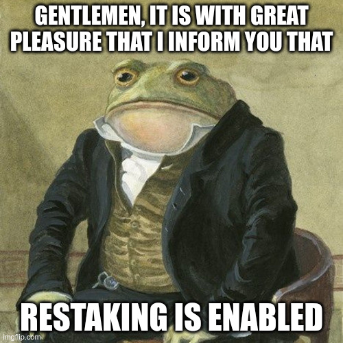 Delegators to the Margined Protocol Validator can now use REStake to auto-compound their Osmosis staking rewards. We auto-compound twice daily at 0900 and 2100 UTC. 

Who needs fancy LSTs?🧟

Delegate and restake ➡️ restake.app/osmosis/osmova…

And THANK YOU to our frens at