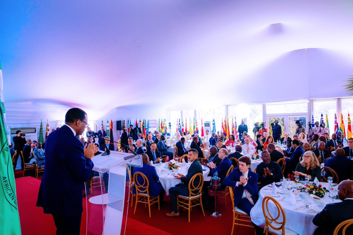 As we gather today, the world is facing several challenges... all layered on rising fiscal challenges + debt of countries. More than ever, we must build resilience. - @AfDB_Group Pres. @akin_adesina at luncheon for ambassadors/diplomatic missions heads/ international org's reps.