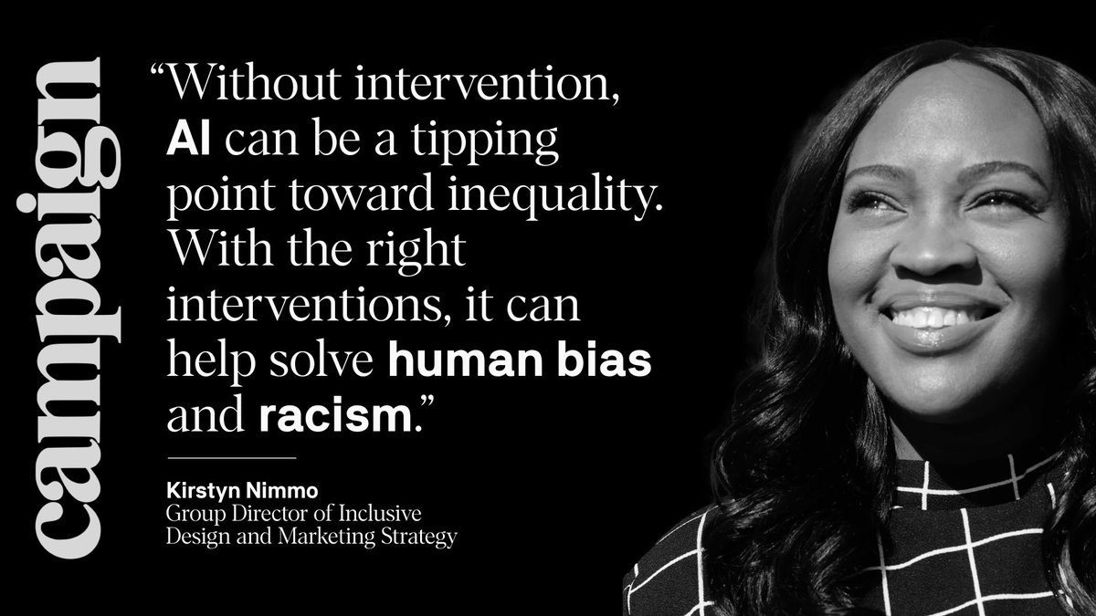 How can AI - a nuetral technology tool - can be used to the Black community’s benefit rather than detriment? Can we guide and enable AI to solve bias and racism? More thoughts in my article published in <a href="/Campaignmag/">Campaign</a> here: