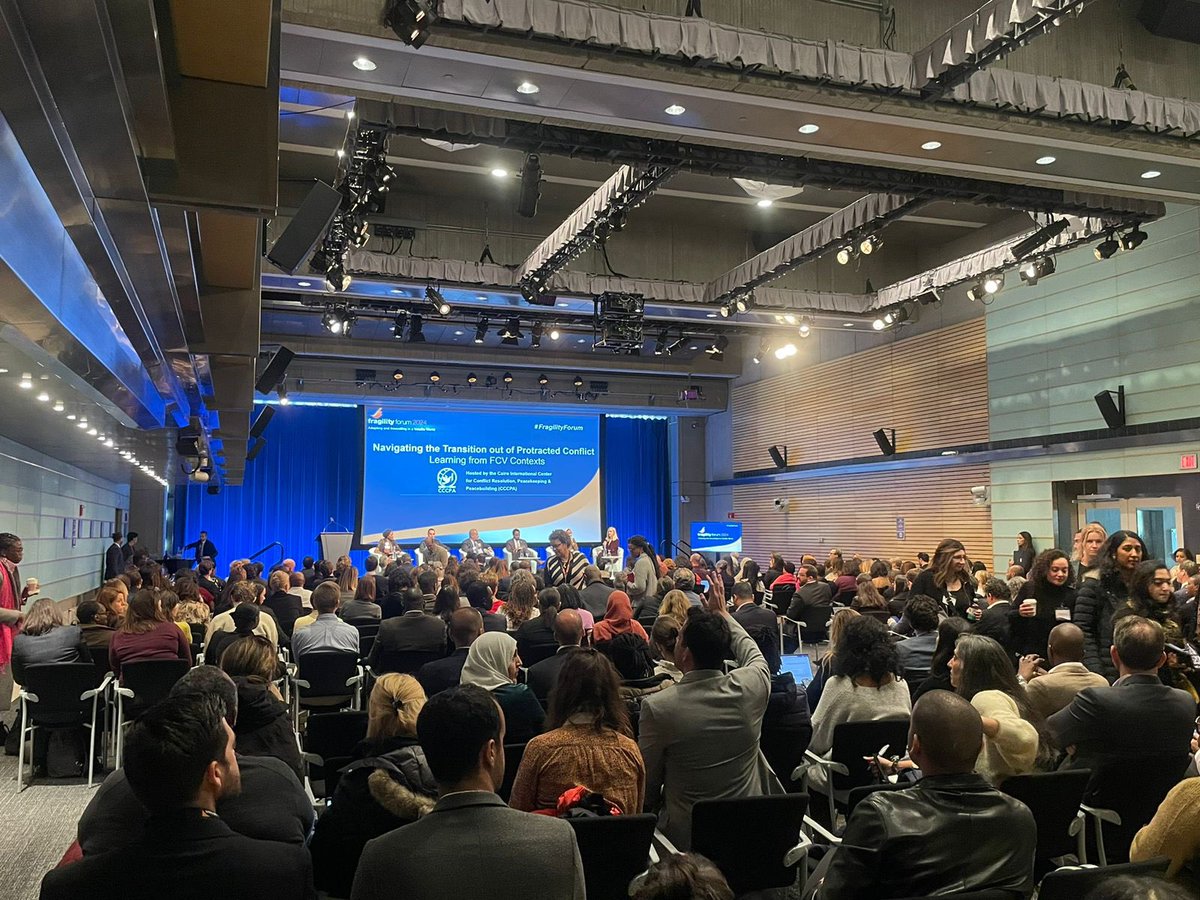 CairoPeaceKeep's tweet image. Rich exchange at #CCCPA #FragilityForum session “Navigating Transition out of Protracted #Conflict.” Insightful national, regional &amp;amp; global perspectives on need for strong institutions, inclusion &amp;amp; partners taking greater risks in #FCV contexts &amp;amp; not to wait for perfect moment.