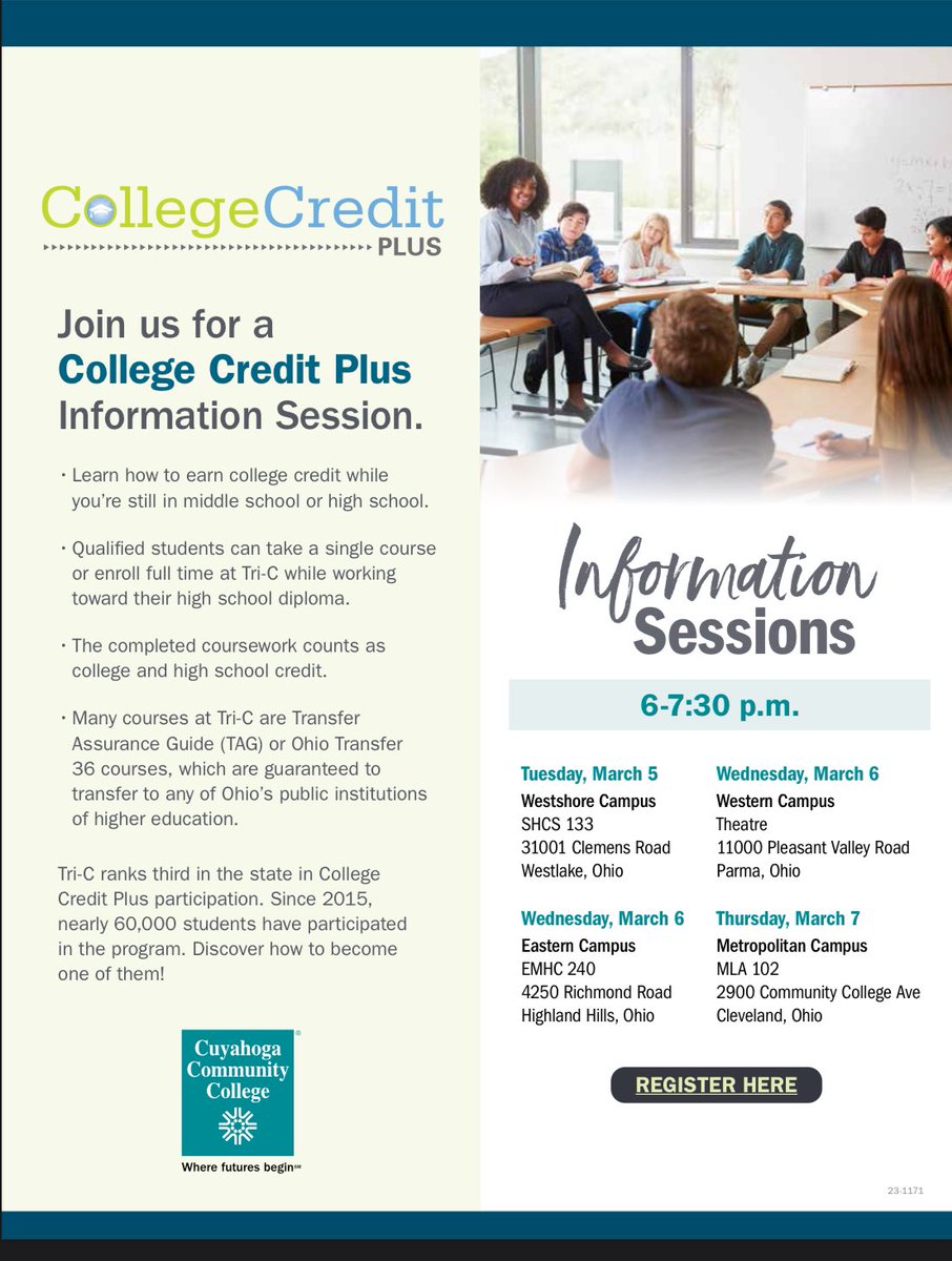 In the case that you missed our CCP Info Night, Tri-C is hosting additional sessions. <a href="/WHS_Westlake/">Westlake High School</a>