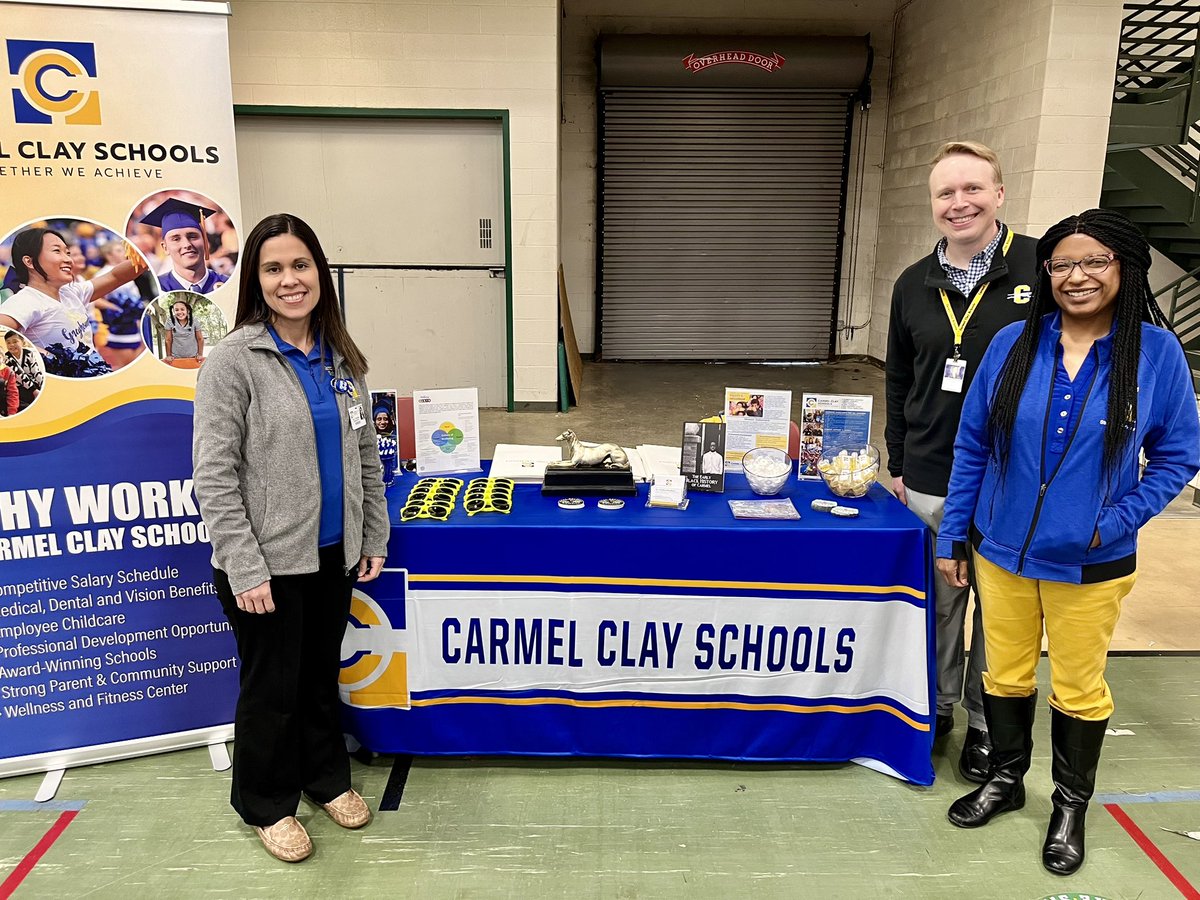 It’s been a great day <a href="/KyStateU/">Kentucky State University</a>  recruiting teachers for <a href="/myccs/">myccs</a>.  Stop by and see us today to learn more about Carmel Clay Schools!  🔵🟡