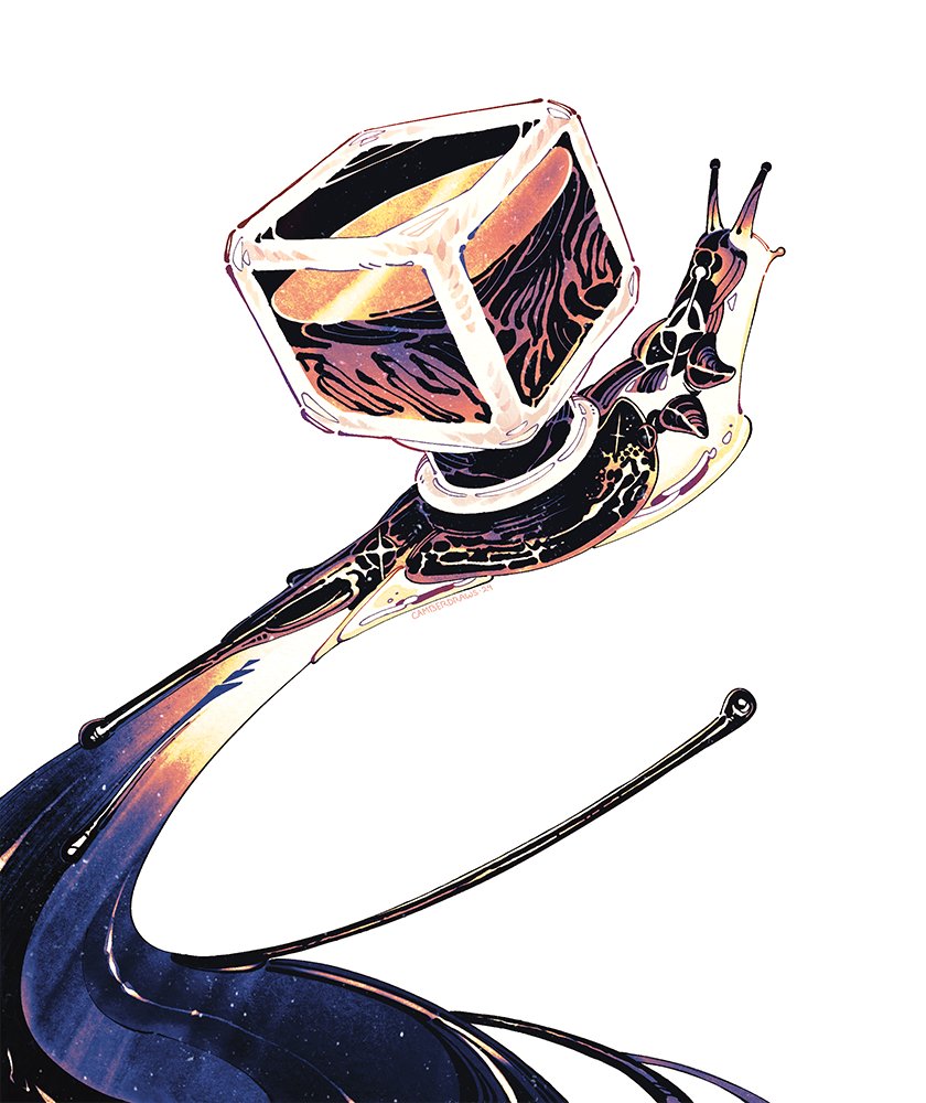 camberdraws's tweet image. The ink bottle lying on your desk... begins to crawl away..???