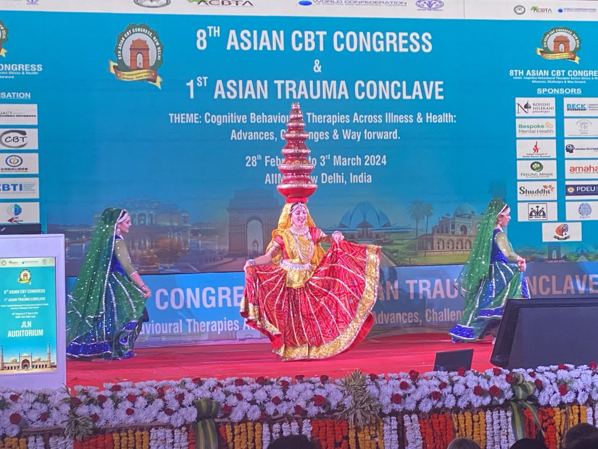 #cbtworks. Here’s how it’s done at the Asian cbt conference in New Delhi. Stunning dancers.