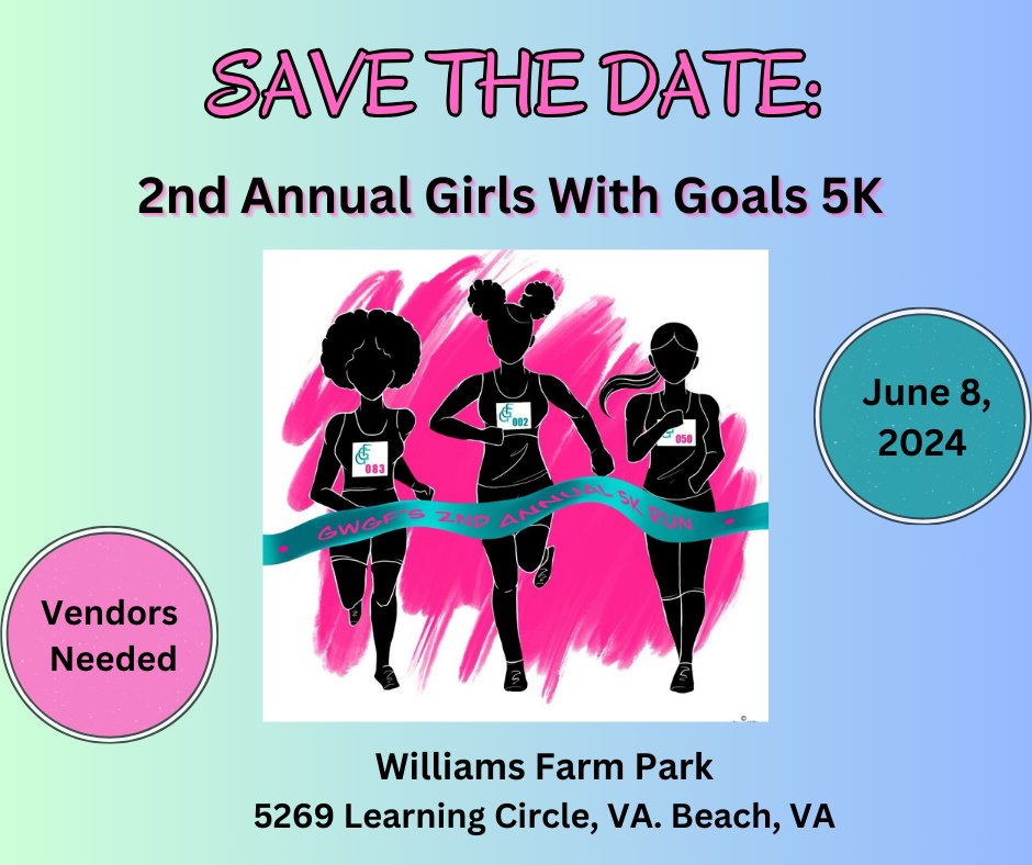 We're excited to announce our 2nd Annual 5K!  We are looking for vendors.  If you're interested please email us at:
Gwgfoundation422@gmail.com 

Please feel free to share post.  Registration will open in April!