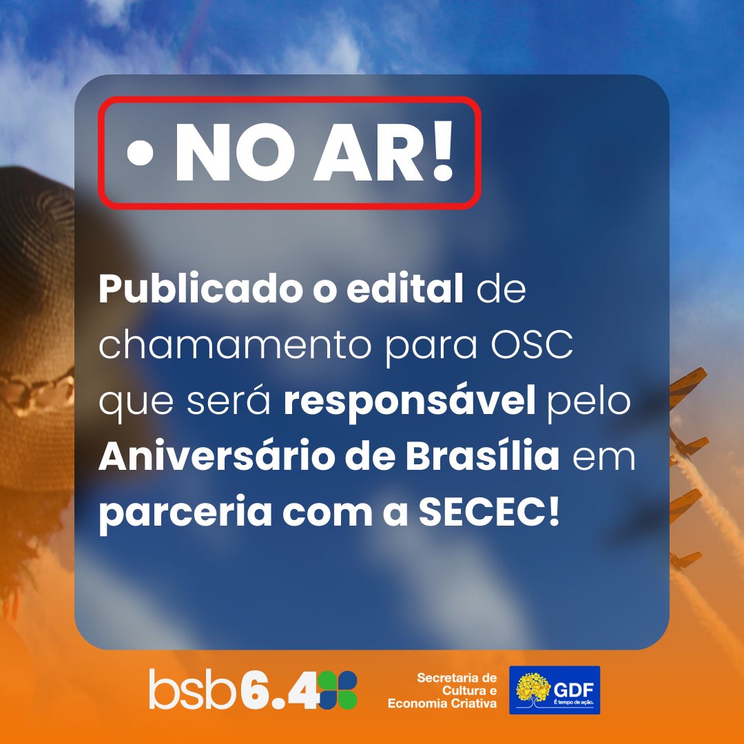 Sec. Cultura e Economia Criativa DF tweet media