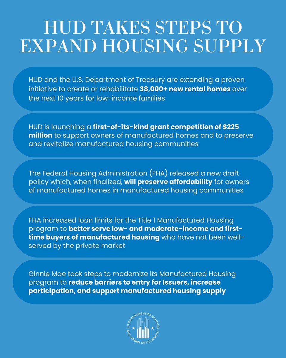 HUD is using every single tool we have to ensure the families we serve can access affordable homes. Under @POTUS’s leadership, HUD is taking several actions that will bring us closer to a future where everyone has access to housing that meets their needs.