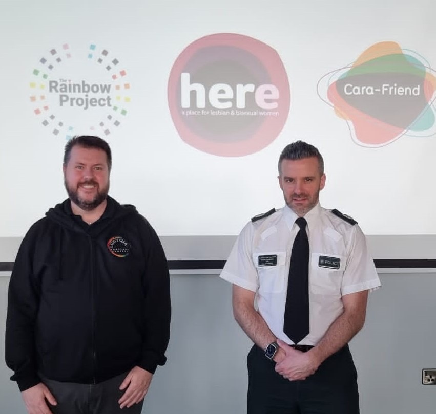 ACC Singleton hosted a @LGBTHistoryNI engagement session with Officers and Staff from across Local Policing today for a screening of ‘The Troubles I’ve Seen’ and to learn about LGBTQIA+ History in NI #LGBTplusHM @Here_NI @TRPNI @CaraFriendNI