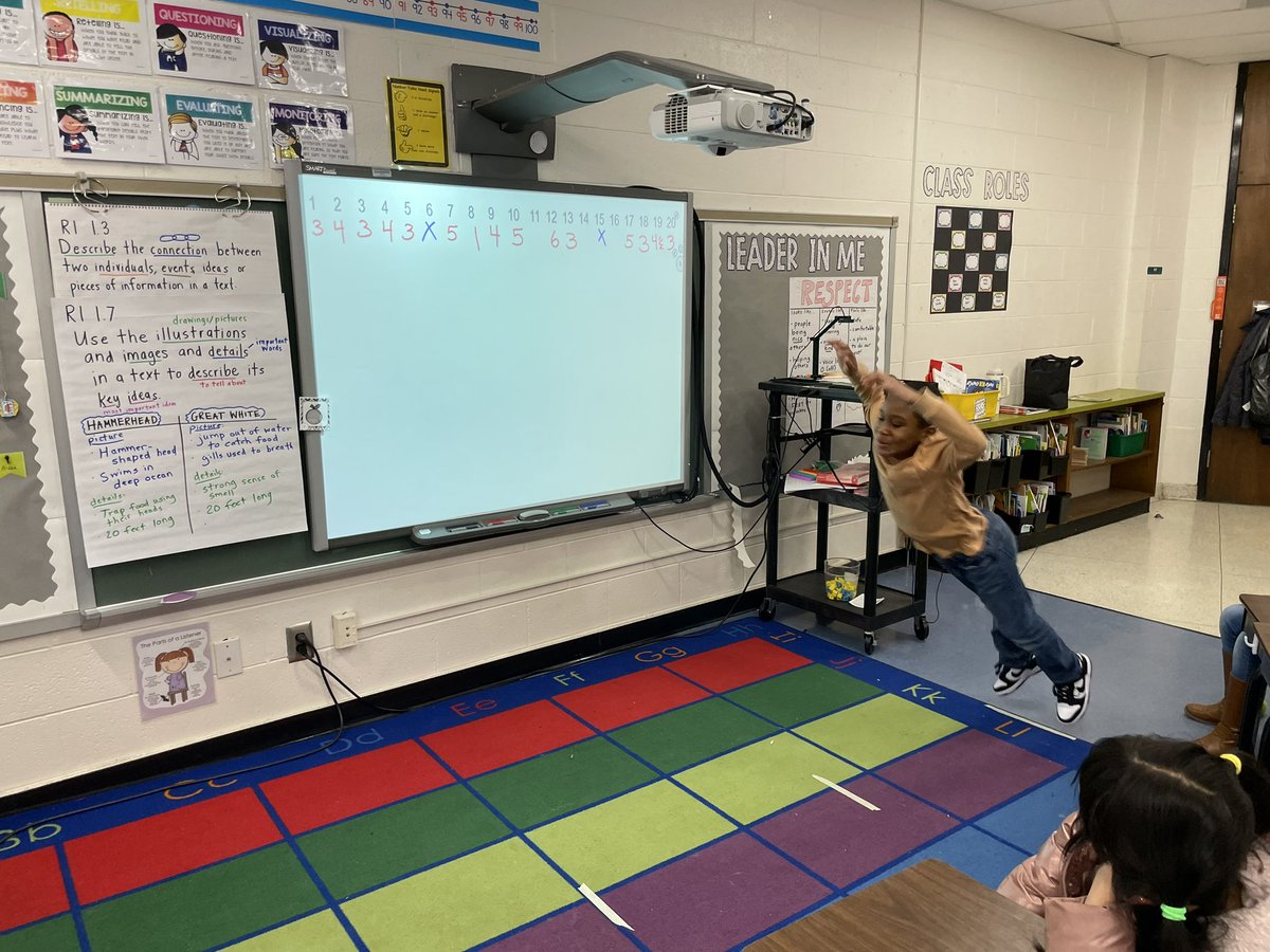 ascollman's tweet photo. Happy LEAP DAY! 🐸 we leapt our best leap and graphed the class data to finish off MD.4! Great fun! 📊 https://t.co/Y7xiDTAEeA