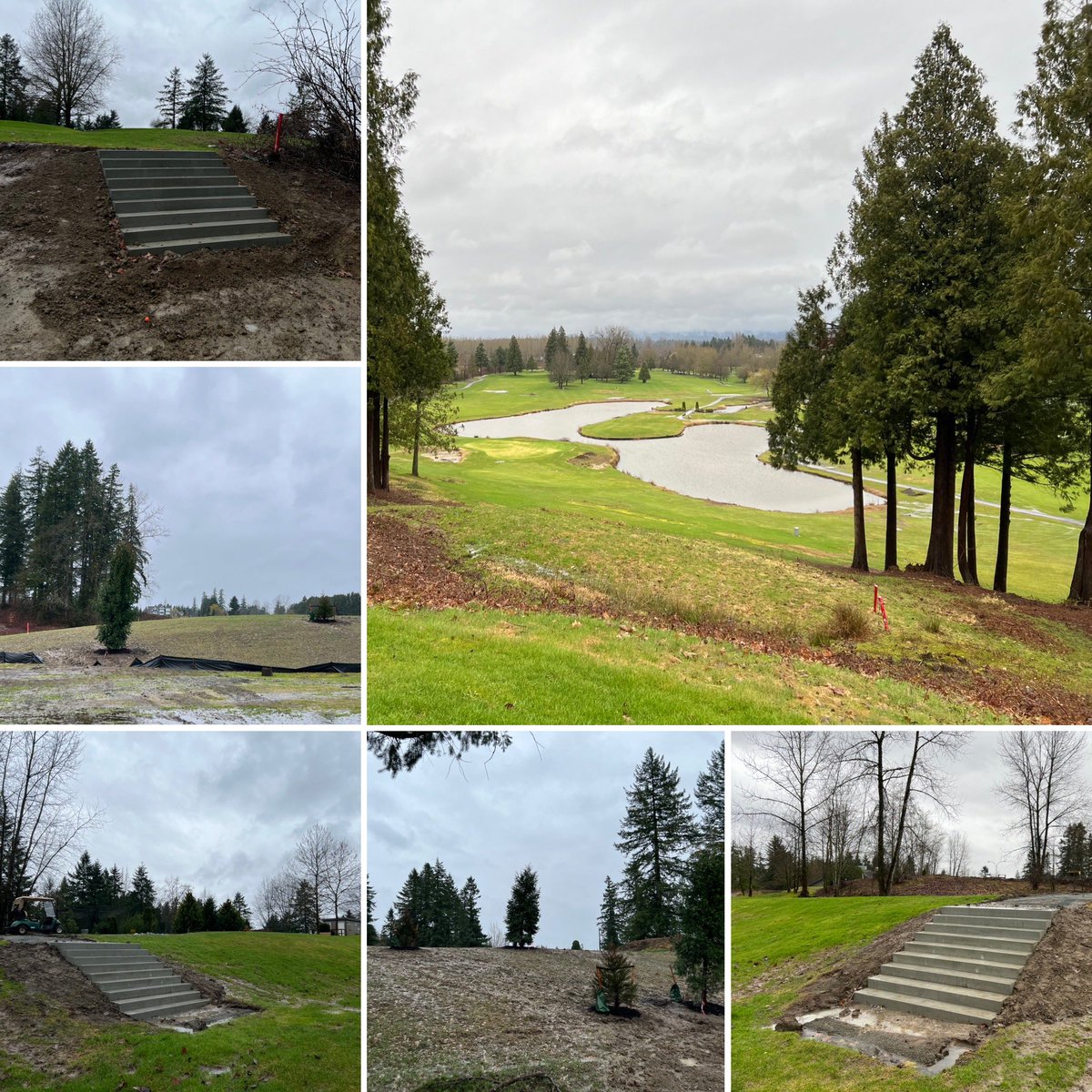 Course improvement update: New Trees on either side of #4 fairway. New Stairs on #1 and #5 tee boxes and landscaping work. ⛳️