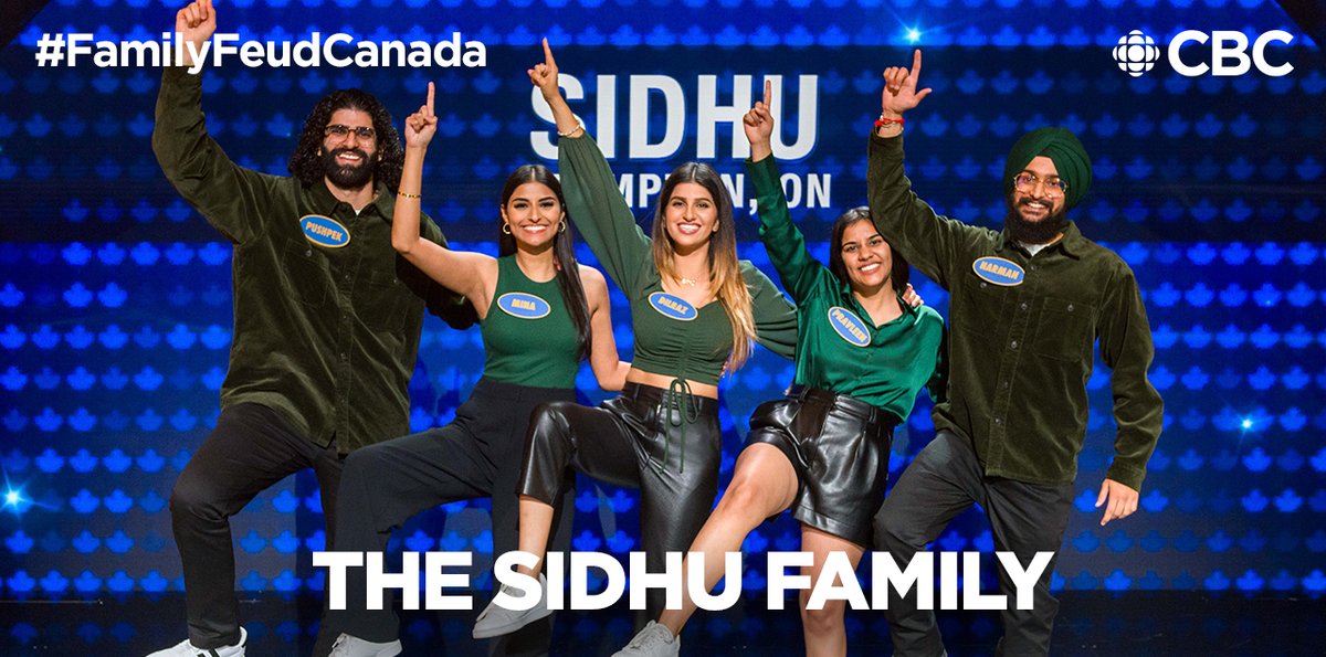 Tonight on a NEW EPISODE of Family Feud Canada, the Godfrey-Marshall family returns to face the Sidhu family 📺 Watch Family Feud Canada every Mon-Thurs 7:30 (8NT) on CBC, hosted by Gerry Dee.