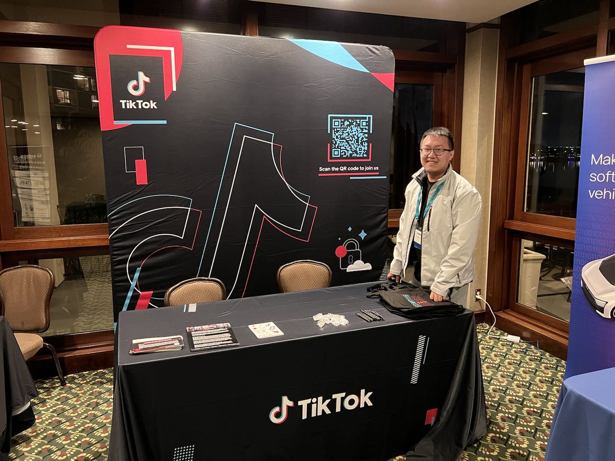 TikTokPrivacyGo's tweet image. Did you have a chance to stop by our booth at the @NDSSSymposium yet? If not, please swing by and we would love to share our project updates and how you can get involved with our open source projects.
😍😎
#PrivacyInnovation #OpenSource #NDSS #Symposium #TikTok