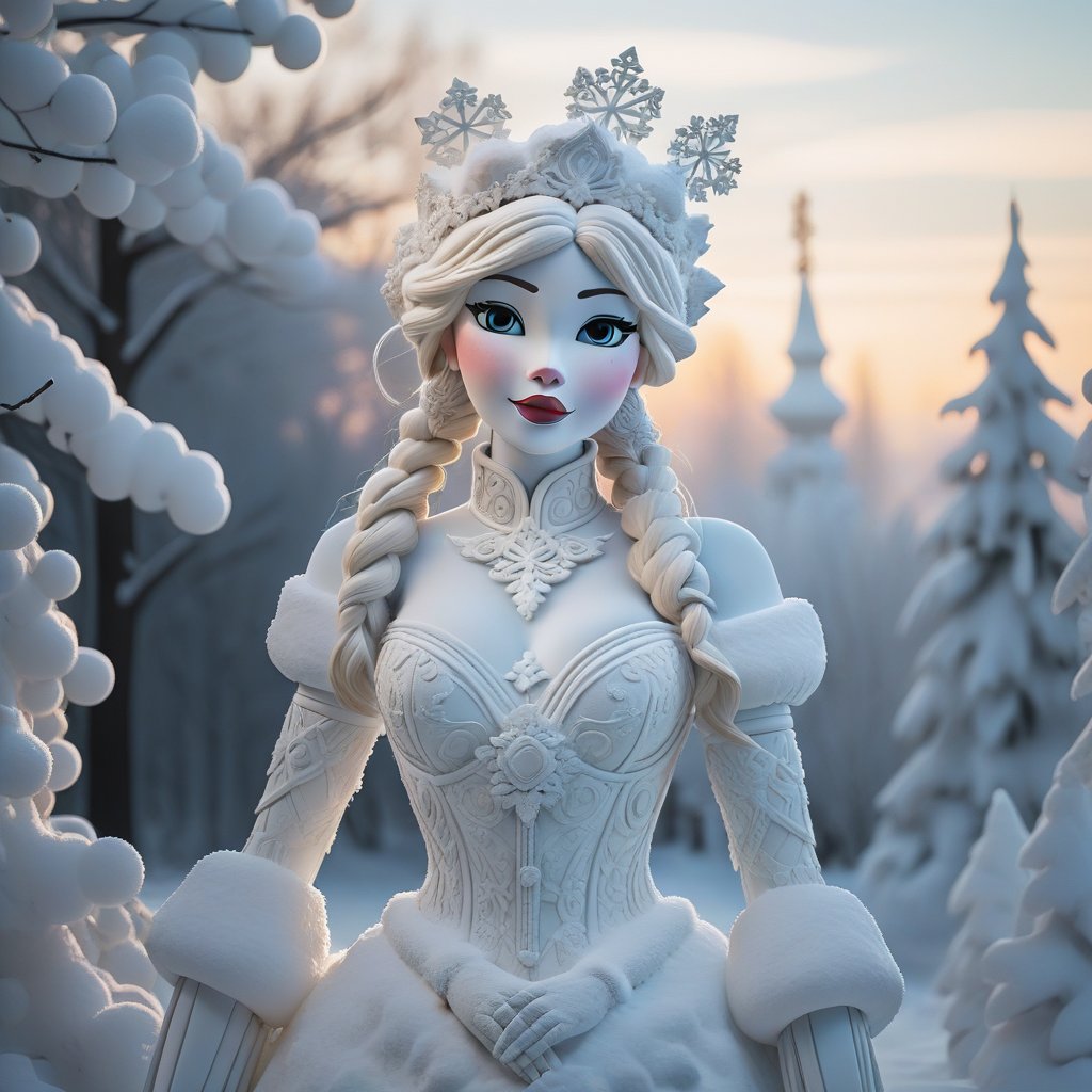 'Immerse yourself in the enchanting world of '8k Snowpuppet Classical in the Garden of Eve.' 🌨️🌿  #SnowpuppetArt #WinterSculpture #ClassicalInfluence #GardenOfEve #EphemeralBeauty #HighResolutionArt