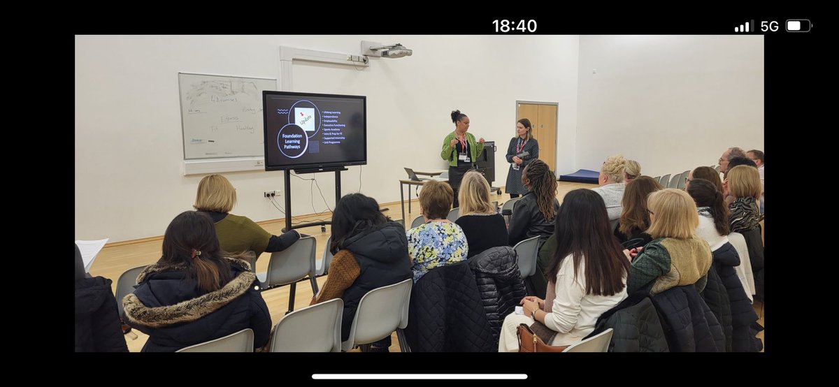 Presenting to <a href="/Connexion_Jobs/">Connexions Sandwell</a> this week on #SEND/additional needs/#NEETs provision <a href="/sandwellcollege/">Sandwell College</a>- Foundation Learning. Living my best ‘dinosaur cardigan’ life 🦖