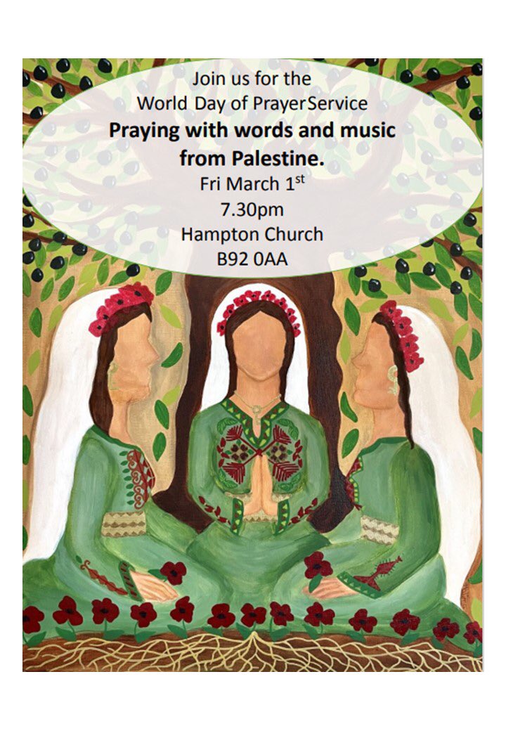 Tomorrow evening 7.30pm we shall be praying for peace in Palestine in the words of Palestinian Christian women. Please join us B92 0AA. @WWDPforEWNI @cofebirmingham @_KPC_  Organised by churches of #HamptonInArden #Knowle #Dorridge