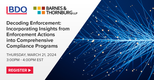 Join @BDO_USA’s 3/21 webcast for insights to help your organization identify and address common compliance program gaps. #ComplianceProgram #BusinessStrategy dy.si/brUii6