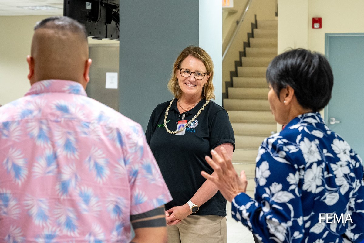 .@fema_deanne & other FEMA leaders met with Guam Gov @louleonguerrero, Lt. Gov @JoshuaTenorio2, & @GHSOCD Security Advisor Esther Aguigu to discuss strengthening the island’s critical infrastructure — ensuring our commitment to #TyphoonMawar recovery efforts.