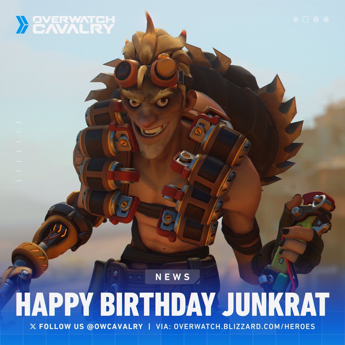 Happy Birthday to Junkrat, the explosive demolitionist of #Overwatch2 💣