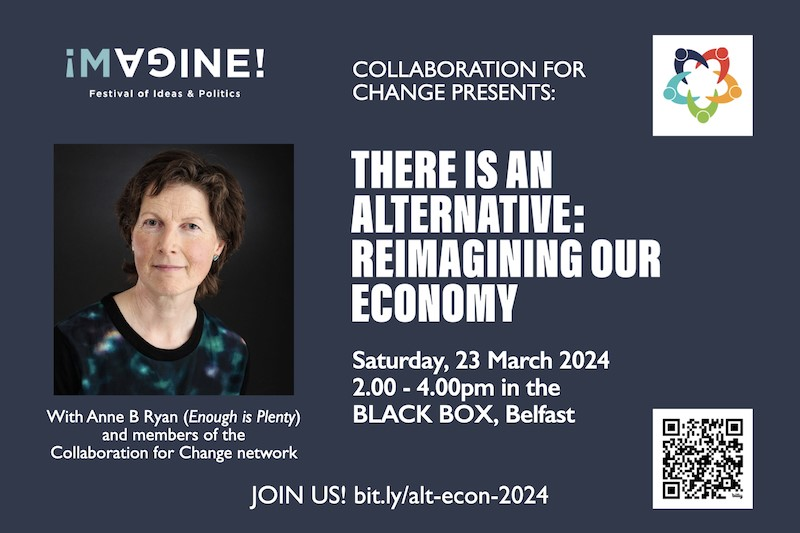 We are delighted that @EnoughPlenty author, Anne Ryan will join us for our event at this year's @ImagineBelfast on Sat 23rd of March in the @BlackBoxBelfast @2pm. There is an Alternative! Sign up here, tinyurl.com/3ks3n4s6