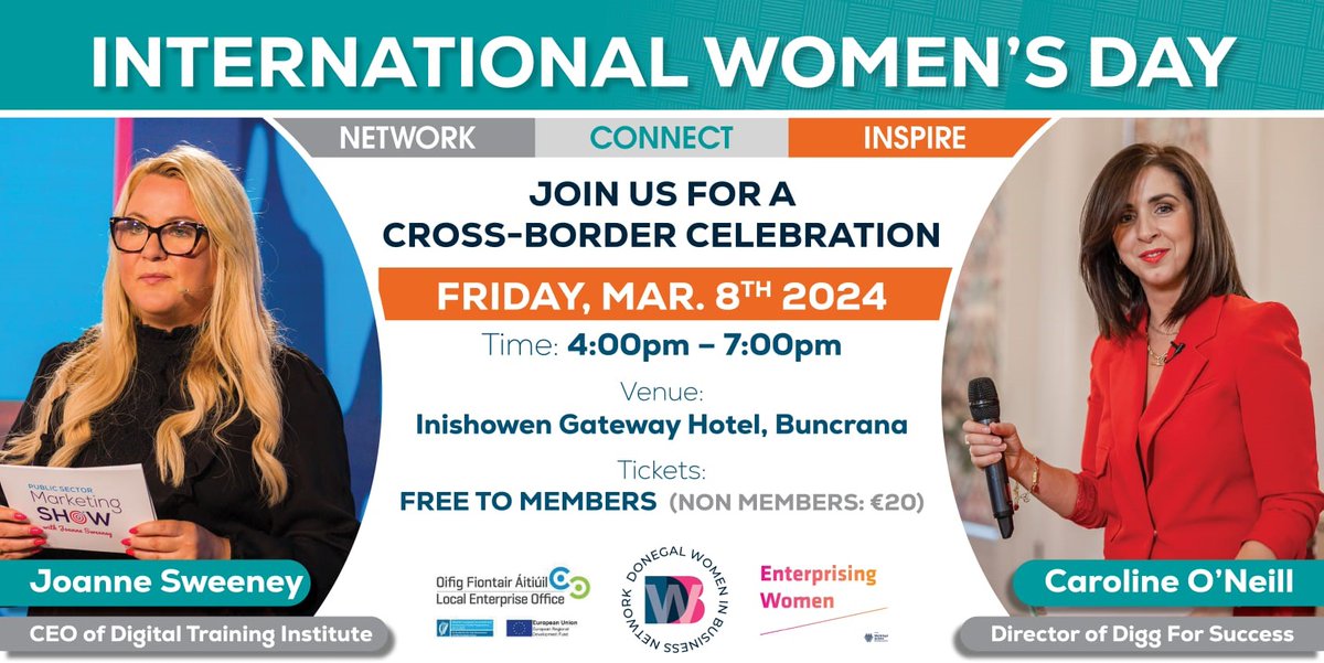 Save the date Friday 8th March #InternationalWomensDay2024 @DonegalWB @Inishowenhotel bit.ly/48EzC54